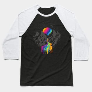 Celestial Dreams: Colorful Night Odyssey Baseball T-Shirt